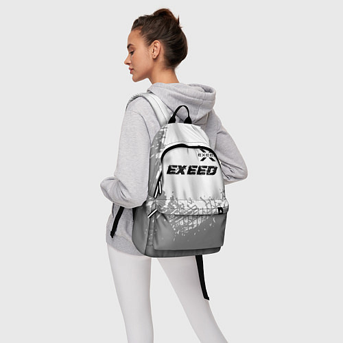 Рюкзак Exeed speed на светлом фоне со следами шин: символ / 3D-принт – фото 6