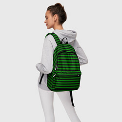 Рюкзак Черно-зеленые полосы, цвет: 3D-принт — фото 2