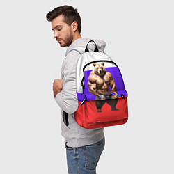 Рюкзак Накаченный медведь на Российском флаге, цвет: 3D-принт — фото 2
