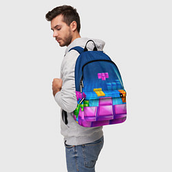 Рюкзак Падающие сверху блоки тетриса, цвет: 3D-принт — фото 2