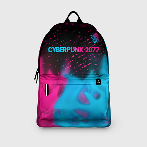 Рюкзак Cyberpunk 2077 - neon gradient: символ сверху / 3D-принт – фото 3