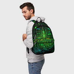 Рюкзак Психоделика в зеленом - нейронная сеть, цвет: 3D-принт — фото 2