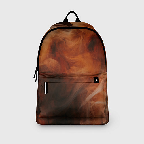 Рюкзак Оранжевый абстрактный дым / 3D-принт – фото 3