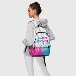 Рюкзак Black Clover neon gradient style: символ сверху, цвет: 3D-принт — фото 2