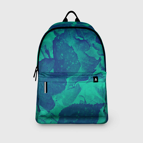 Рюкзак Листья сине-зелёный / 3D-принт – фото 3
