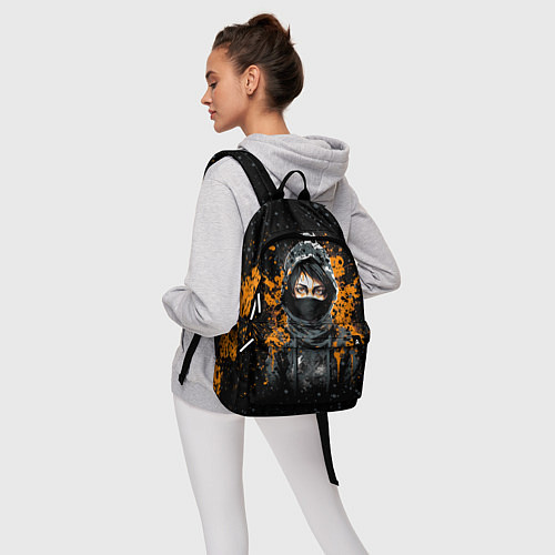 Рюкзак Девушка в капюшоне - anime style / 3D-принт – фото 6