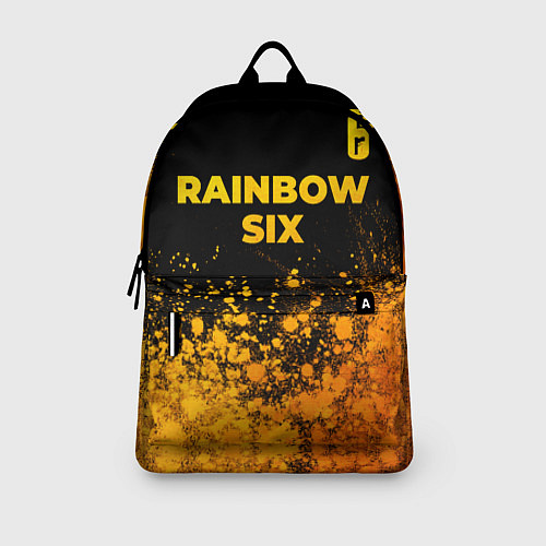 Рюкзак Rainbow Six - gold gradient: символ сверху / 3D-принт – фото 3