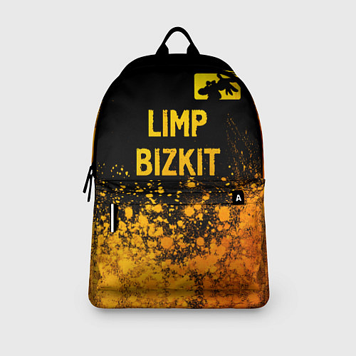 Рюкзак Limp Bizkit - gold gradient: символ сверху / 3D-принт – фото 3