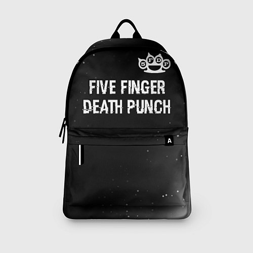 Рюкзак Five Finger Death Punch glitch на темном фоне: сим / 3D-принт – фото 3