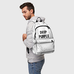 Рюкзак Deep Purple glitch на светлом фоне: символ сверху, цвет: 3D-принт — фото 2