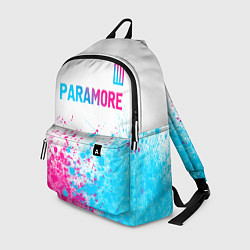 Рюкзак Paramore neon gradient style: символ сверху, цвет: 3D-принт