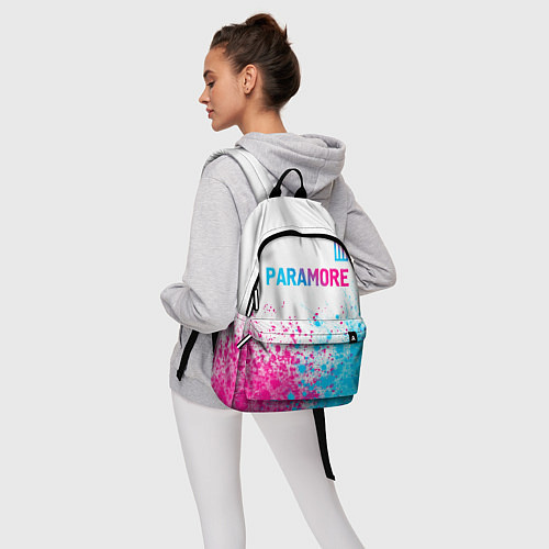 Рюкзак Paramore neon gradient style: символ сверху / 3D-принт – фото 6