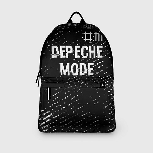 Рюкзак Depeche Mode glitch на темном фоне: символ сверху / 3D-принт – фото 3