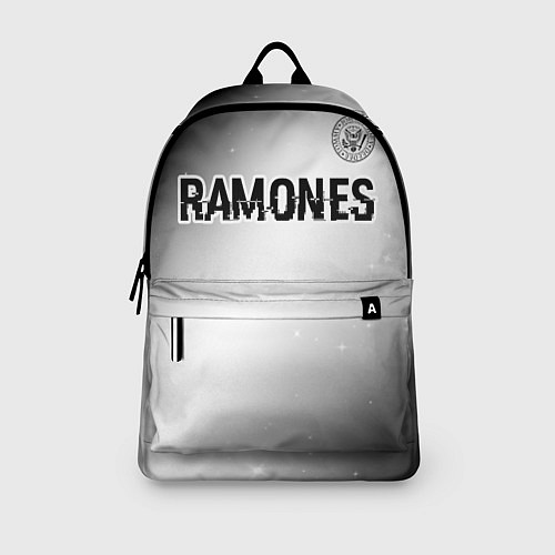 Рюкзак Ramones glitch на светлом фоне: символ сверху / 3D-принт – фото 3