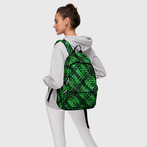 Рюкзак Яркие зеленые точки / 3D-принт – фото 6