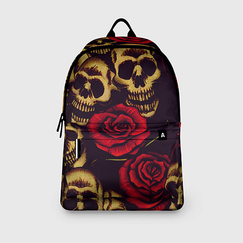Рюкзак Цветущие черепа с розой / 3D-принт – фото 3