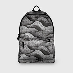 Рюкзак Черные и белые волны, цвет: 3D-принт — фото 2