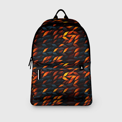Рюкзак Black orange texture / 3D-принт – фото 3