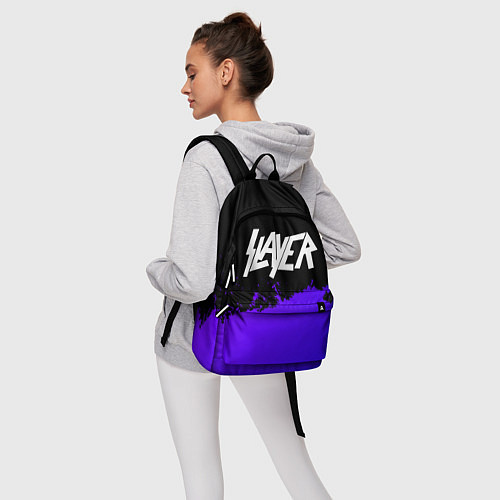 Рюкзак Slayer purple grunge / 3D-принт – фото 6