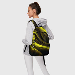 Рюкзак Черные и желтые линии, цвет: 3D-принт — фото 2
