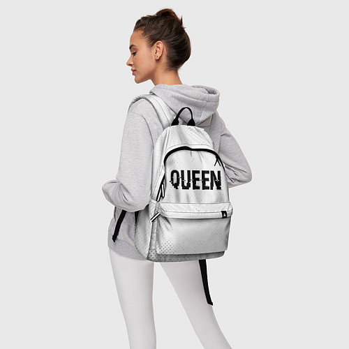 Рюкзак Queen glitch на светлом фоне: символ сверху / 3D-принт – фото 6
