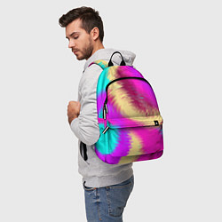 Рюкзак Абстрактный неоновый узор, цвет: 3D-принт — фото 2