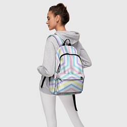 Рюкзак Нежный геометрический узор из полос, цвет: 3D-принт — фото 2