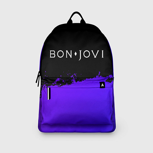 Рюкзак Bon Jovi purple grunge / 3D-принт – фото 3