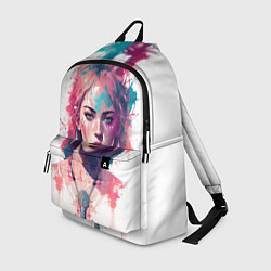 Рюкзак Девушка акварельные краски, цвет: 3D-принт