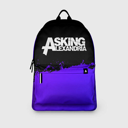 Рюкзак Asking Alexandria purple grunge / 3D-принт – фото 3