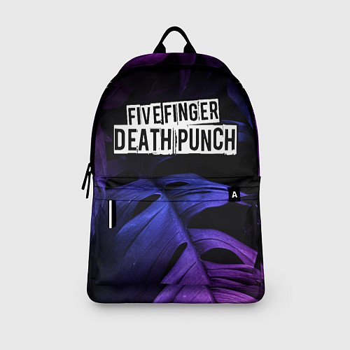 Рюкзак Five Finger Death Punch neon monstera / 3D-принт – фото 3