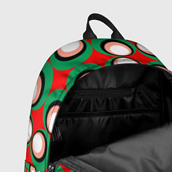 Рюкзак Орнамент из контрастных кругов, цвет: 3D-принт — фото 2