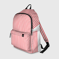 Рюкзак Красная ретро-полоска, цвет: 3D-принт