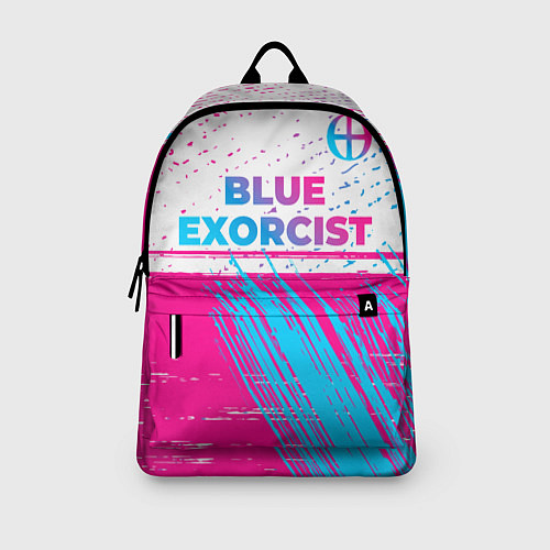 Рюкзак Blue Exorcist neon gradient style: символ сверху / 3D-принт – фото 3