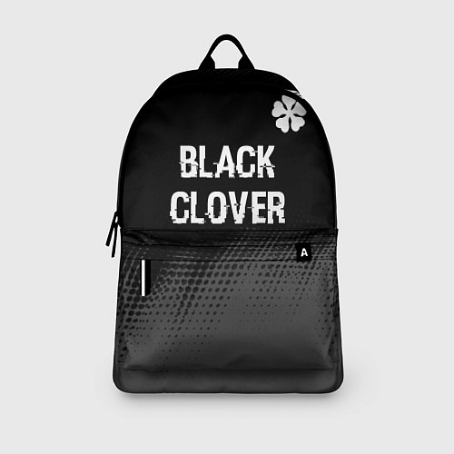 Рюкзак Black Clover glitch на темном фоне: символ сверху / 3D-принт – фото 3