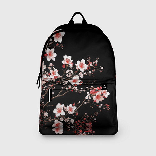 Рюкзак Цветущая сакура - белые и красные / 3D-принт – фото 3