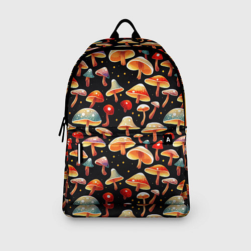 Рюкзак Разноцветный грибной паттерн / 3D-принт – фото 3
