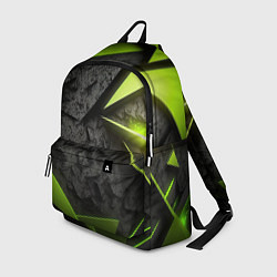 Рюкзак Зеленые абстрактные осколки, цвет: 3D-принт