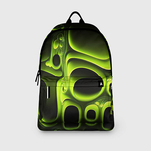Рюкзак Зеленая кислотная абстракция / 3D-принт – фото 3