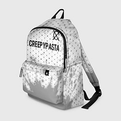Рюкзак CreepyPasta glitch на светлом фоне: символ сверху, цвет: 3D-принт