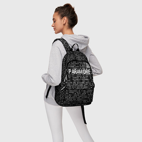 Рюкзак Paramore glitch на темном фоне: символ сверху / 3D-принт – фото 6