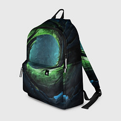 Рюкзак Объемная зеленая абстракция, цвет: 3D-принт
