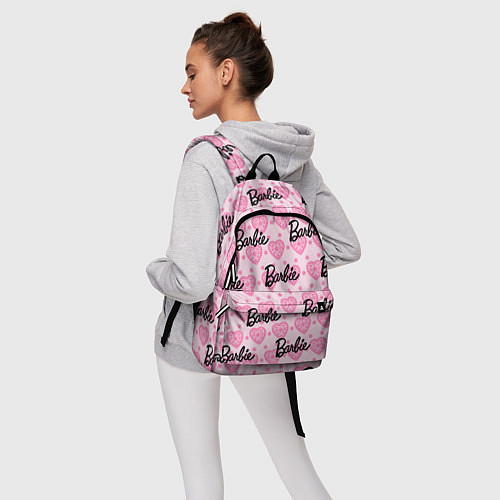 Рюкзак Логотип Барби и розовое кружево / 3D-принт – фото 6