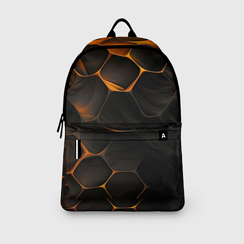 Рюкзак Оранжевые плиты паттерн / 3D-принт – фото 3