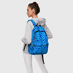 Рюкзак Логотип Барби - синий паттерн, цвет: 3D-принт — фото 2