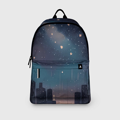 Рюкзак Звёздное небо над городом - нейросеть / 3D-принт – фото 3