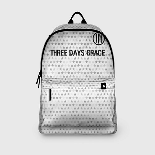 Рюкзак Three Days Grace glitch на светлом фоне: символ св / 3D-принт – фото 3