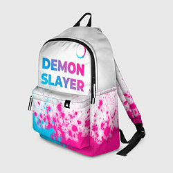 Рюкзак Demon Slayer neon gradient style: символ сверху, цвет: 3D-принт