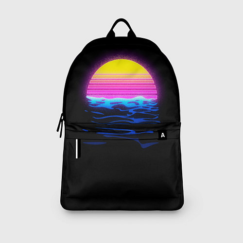 Рюкзак Неоновый закат - гранж / 3D-принт – фото 3