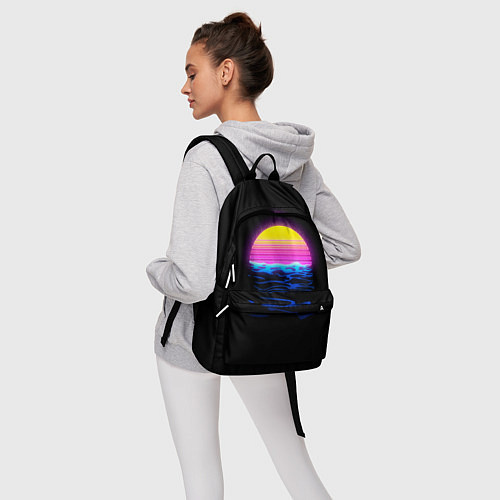 Рюкзак Неоновый закат - гранж / 3D-принт – фото 6